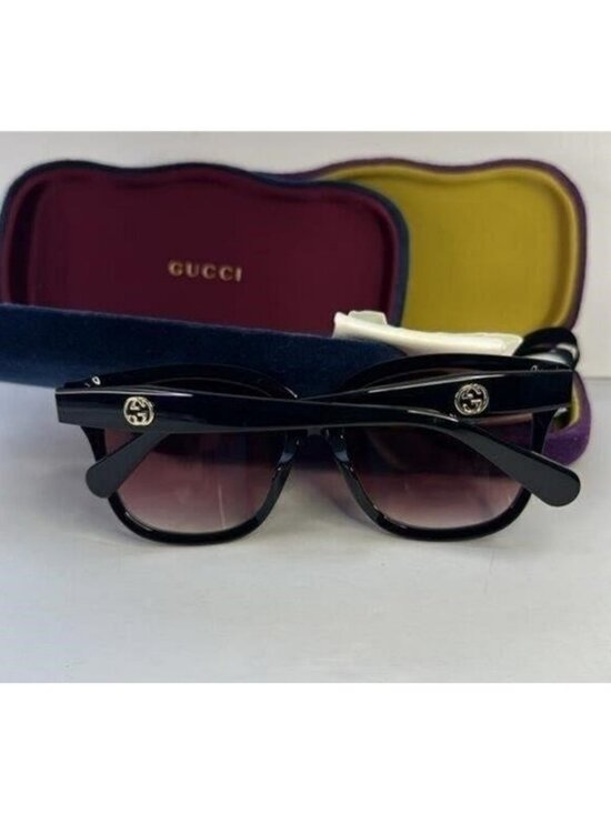 New Authentic GUCCI  Acetate Sunglasses GG0800SA Black main image 6